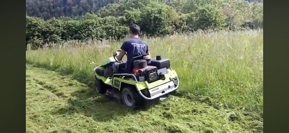 Koszenie wysokich traw, nieużytków, sadów, malin. itp.