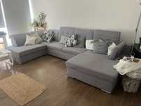 Sofá em U com cama e dois chaise longue