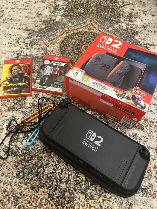 Nintendo Switch 2 + etui i gry