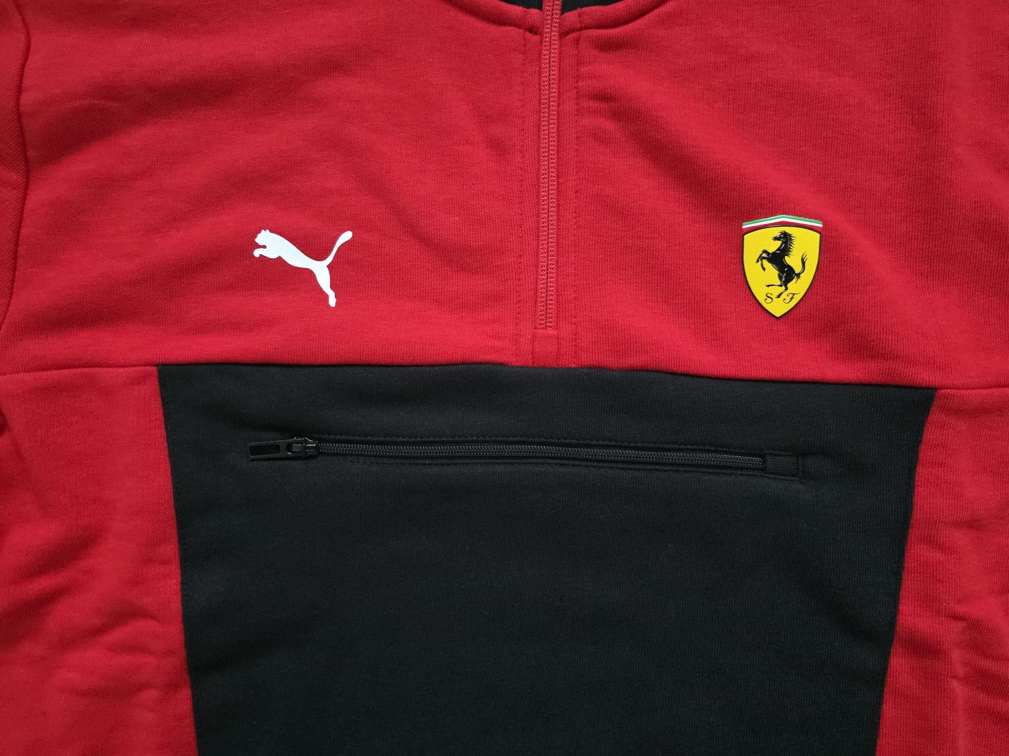 Scuderia Ferrari, bluza 1/4 zip, czerwona, Puma, L, F1, Formuła 1