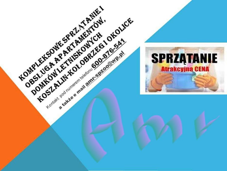 Sprzatanie Grzybowo,Kołobrzeg,Ustronie Morskie.,Sarbinowo,Mielno ,