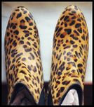 Buty Lazamani. Wzór leoparda.