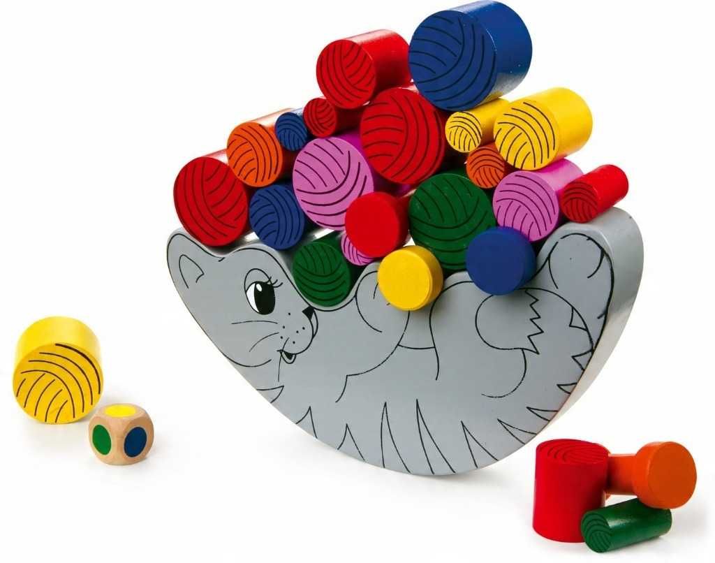 Gra zręcznościowa Balansujący kotek drewniany Small Foot