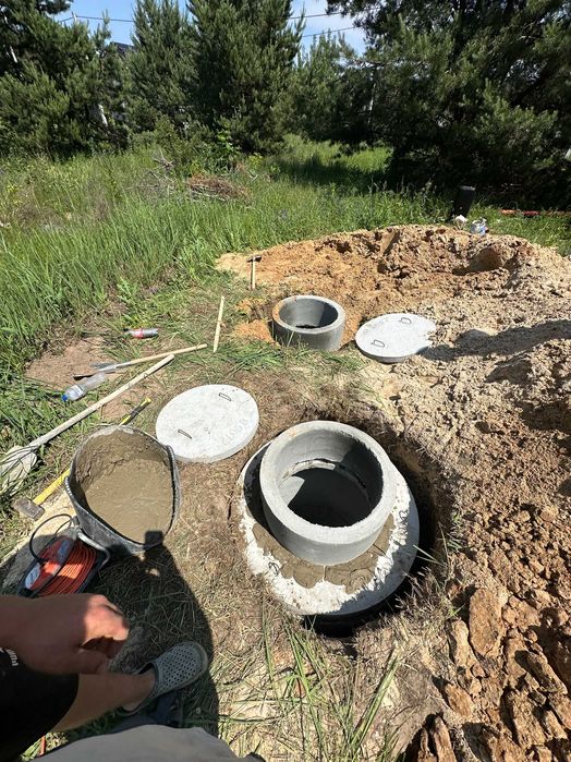 Септик під ключ, копка каналізацій, вигрібні ями, ЗБ кільця