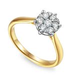 Pierścionek zaręczynowy z diamentami (R74222 YW 0,28ct)