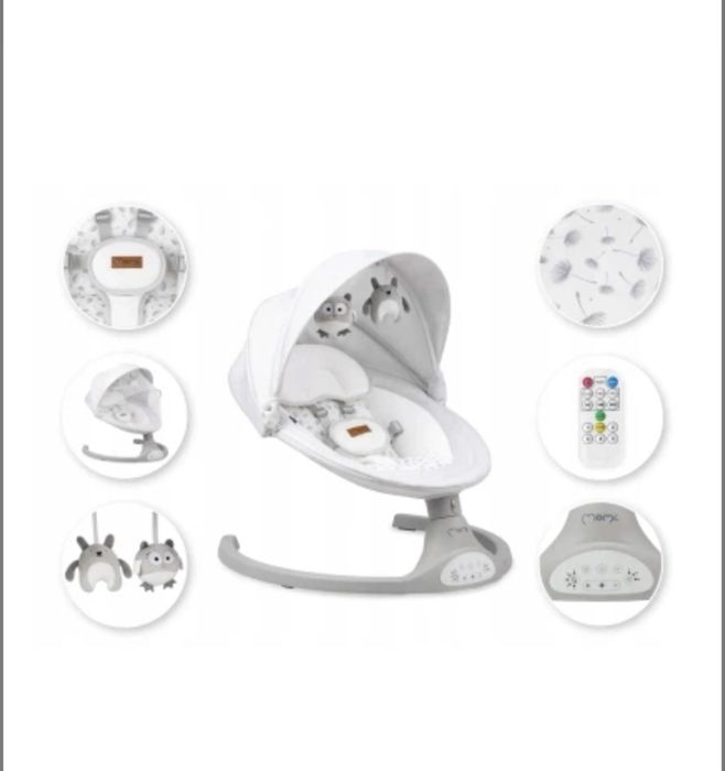 Заколисуючий центр MoMi Kenani Light Grey