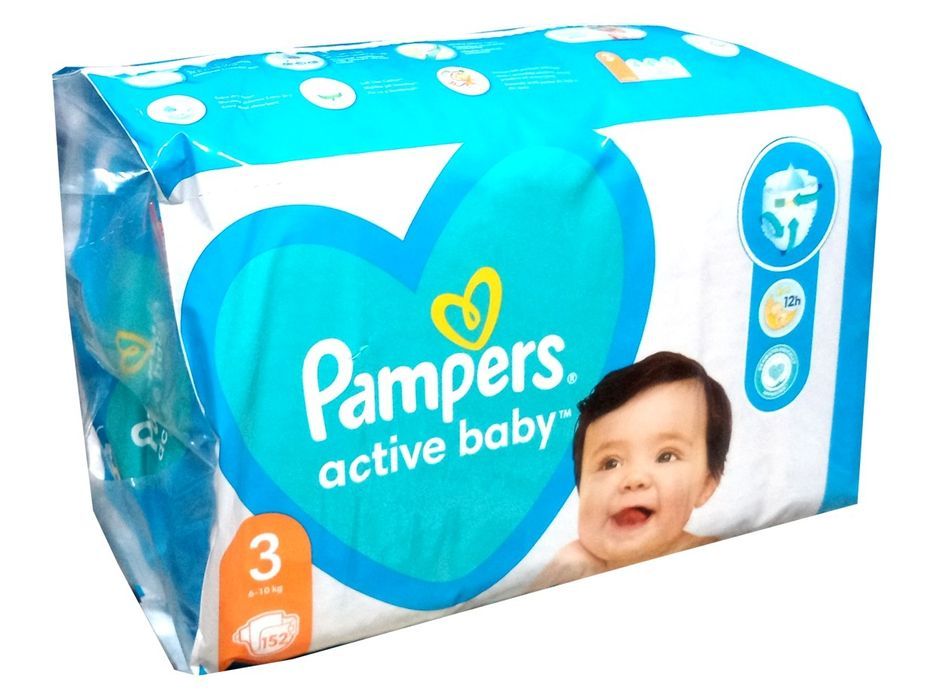 Pieluchy Pampers Active Baby 3 (6-10kg) - 152szt