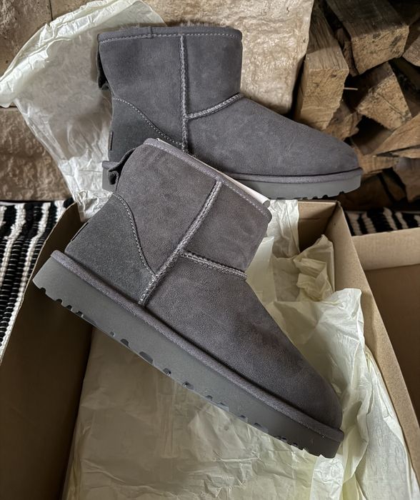 Ugg classic mini II GREY размер 8us(38,5/39) оригинал новые