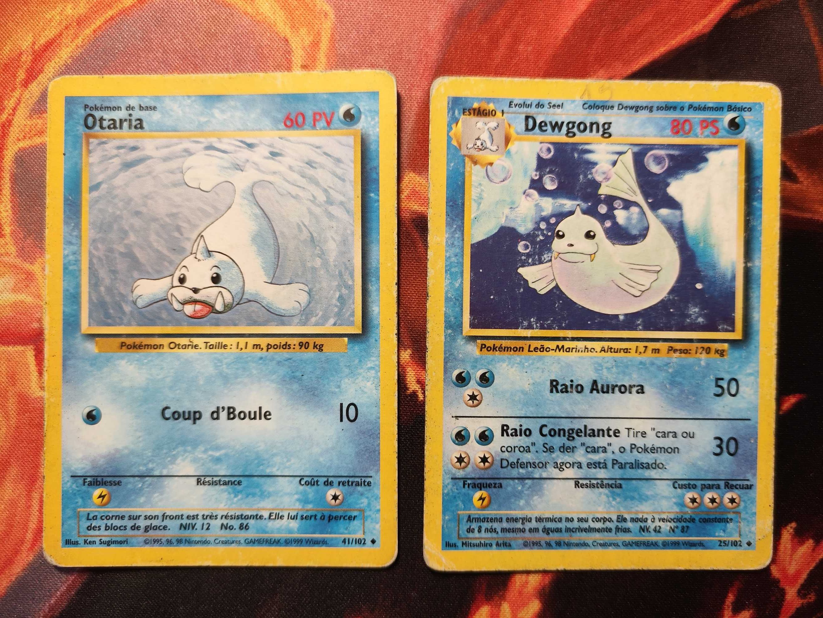 Seel e Dewgong Basic Set Cartas Pokémon