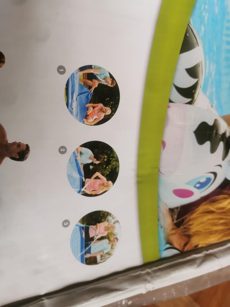 Basen stelażowy Intex 2.6m – używany pompka z filtrem mata pod bas