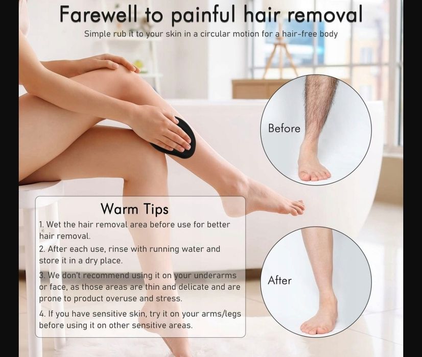 Depilator, Kryształowa gumka do włosów, różowa