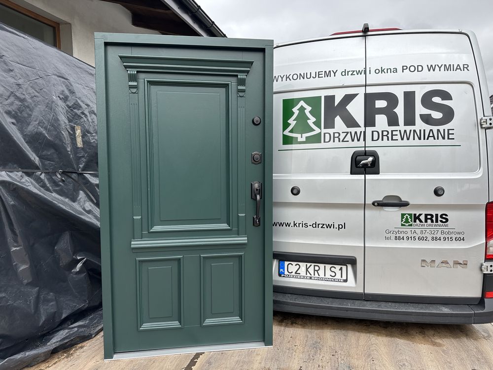 Drzwi zewnętrzne MONTAŻ drewniane Amerykańskie schlage na kazdy Wymiar