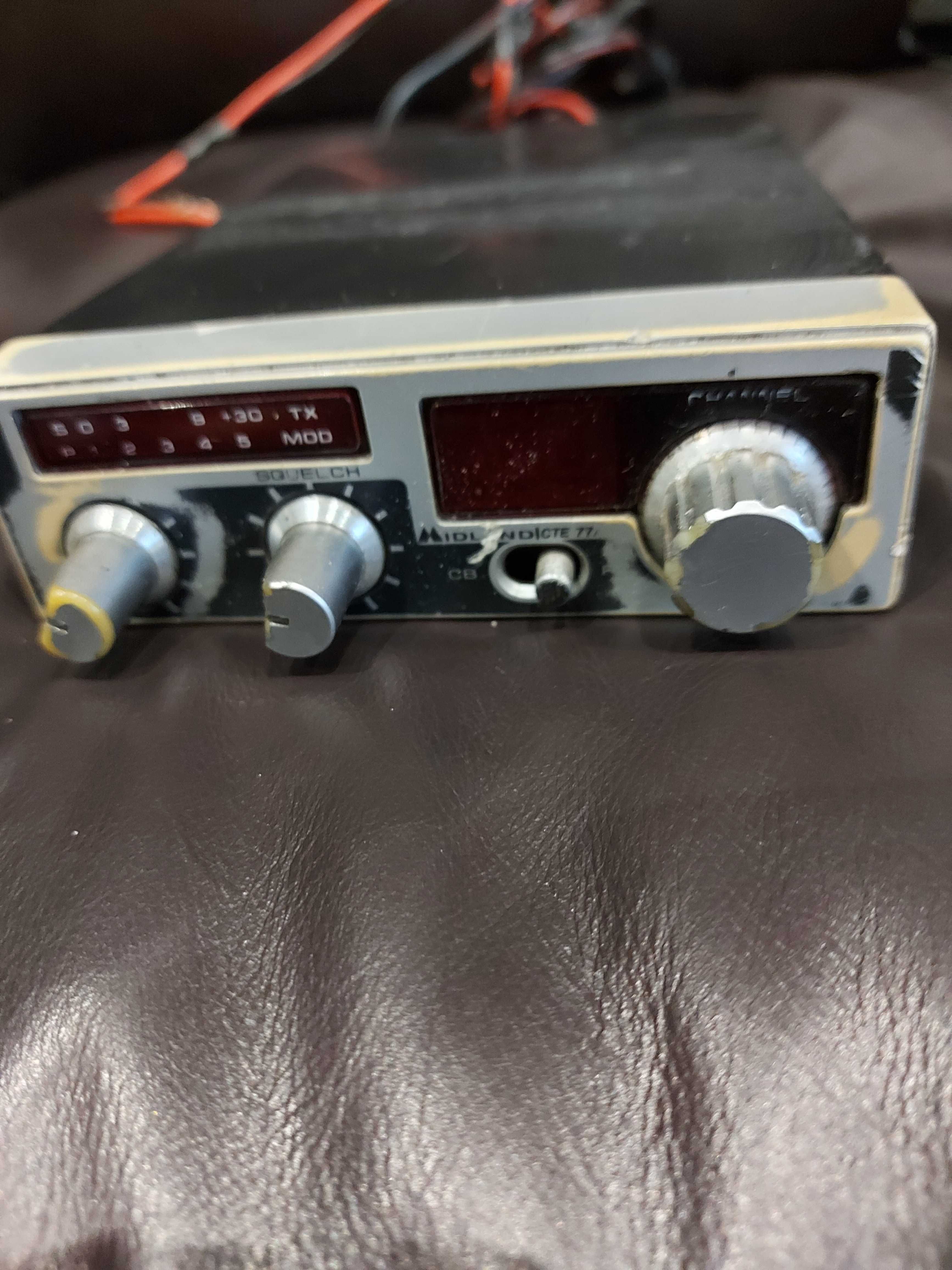 CB Midland 77-102,mikrofon ze wzmocnieniem , antena  Hustler IC-100