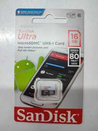 Cartão de Memória SanDisk 16GB Ultra MicroSDHC UHS-I
