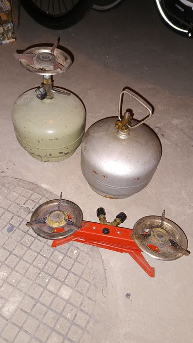 Butla gazowa 2 kg +  dwupalnikowa i jednopalnikowa  kuchenka