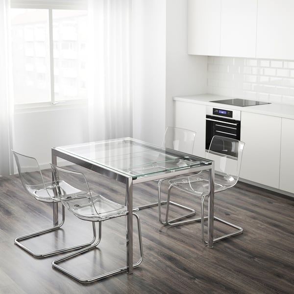 Mesa vidro Glivarp IKEA