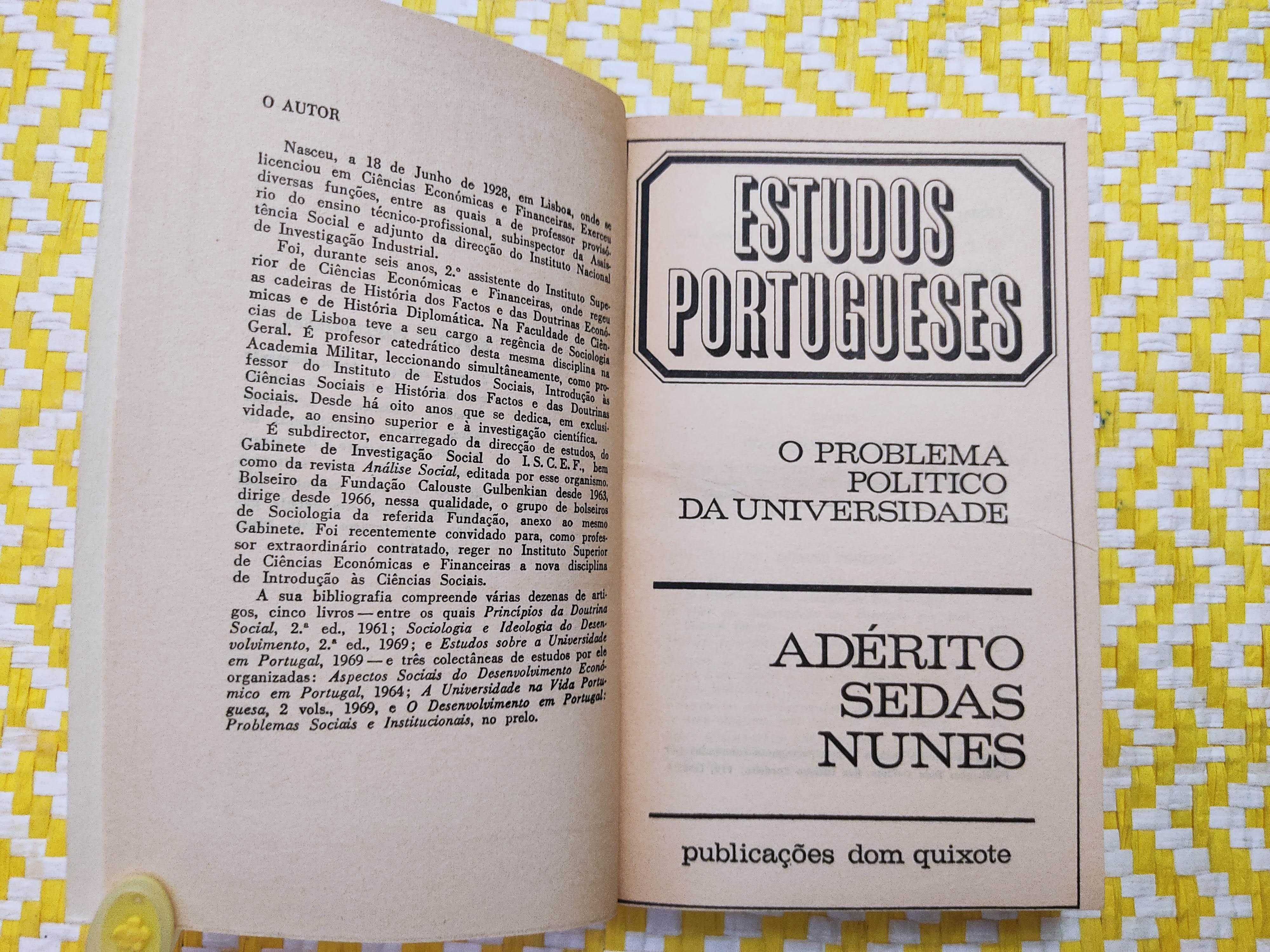 O problema político das Universidades
Adérito Sedas Nunes