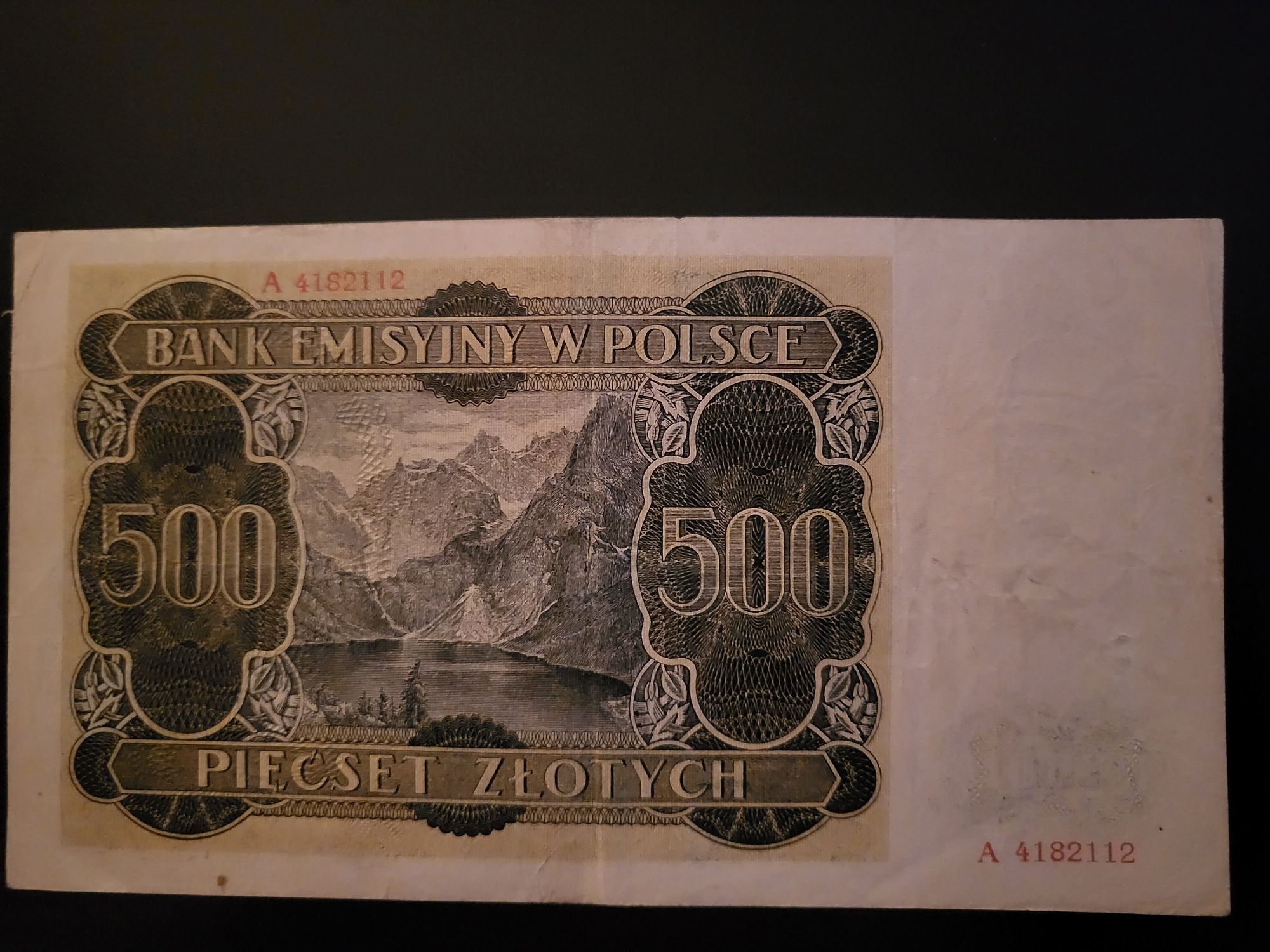 500zł pięćset złotych 1 marca 1940r. GENERALNE Gubernatorstwo banknot