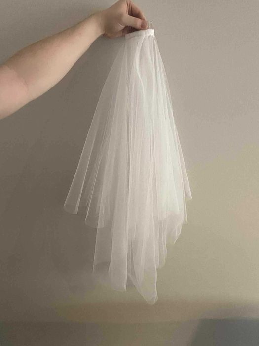 krótki, gładki welon - nowy