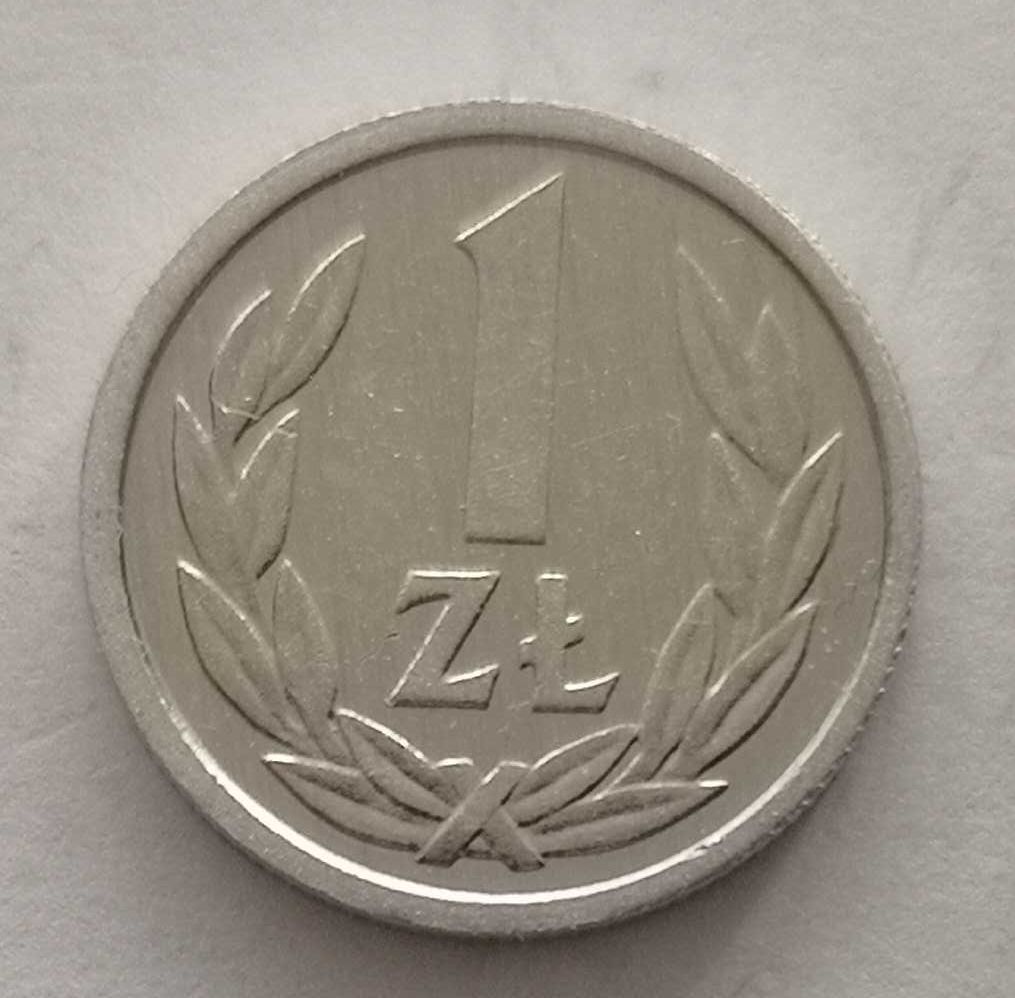 Moneta PRL 1 złoty 1990r.Al. Stan monety widoczny na zdjęciach.