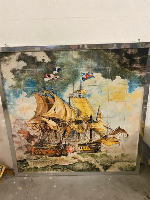 Painel de azulejos pintado à mão