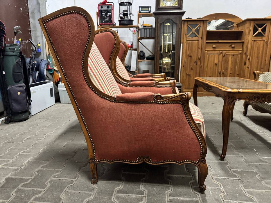 Fotele drewniane fotel Ludwik fotel uszak zestaw foteli opcje