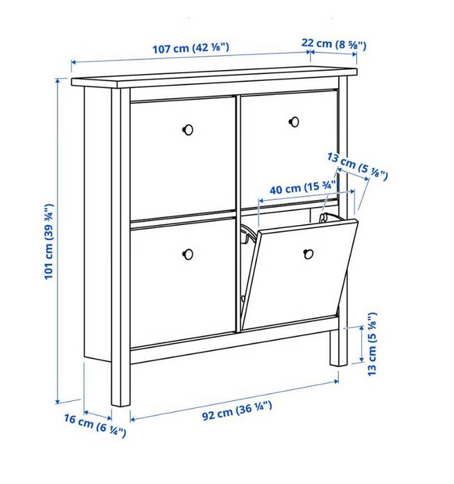 Sapateira Branca Ikea Hemnes