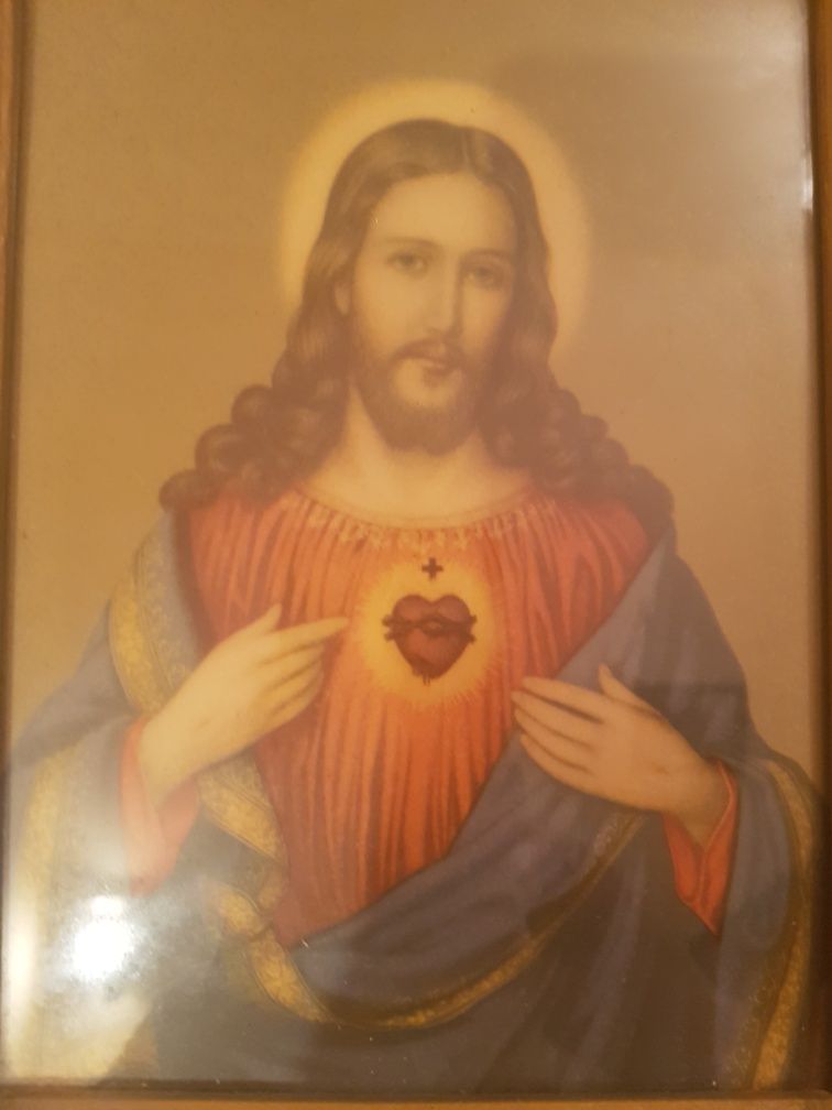 Obraz w ramie z wizerunkiem Serca Pana Jezusa