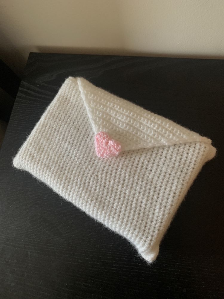 Bolsa carteira livro croché lã | Love letter crochet