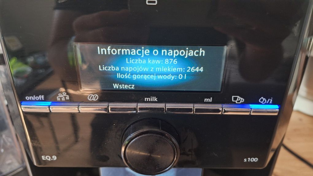 Ekspres do Kawy Siemens eq9 s100 PL MENU Kawiarka