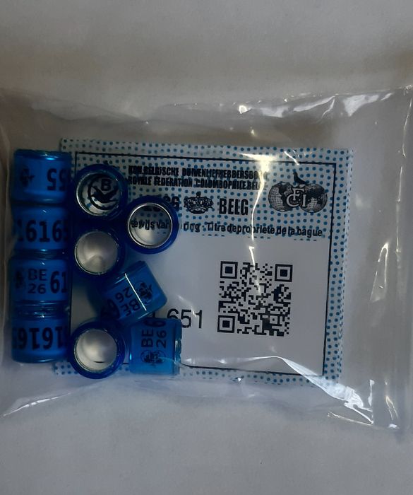 Obraczki zagraniczne x kartami BE 26r