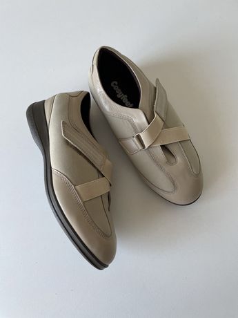 Cosyfeet кожаные туфли мокасины для проблемных ног р. 39 на широкую