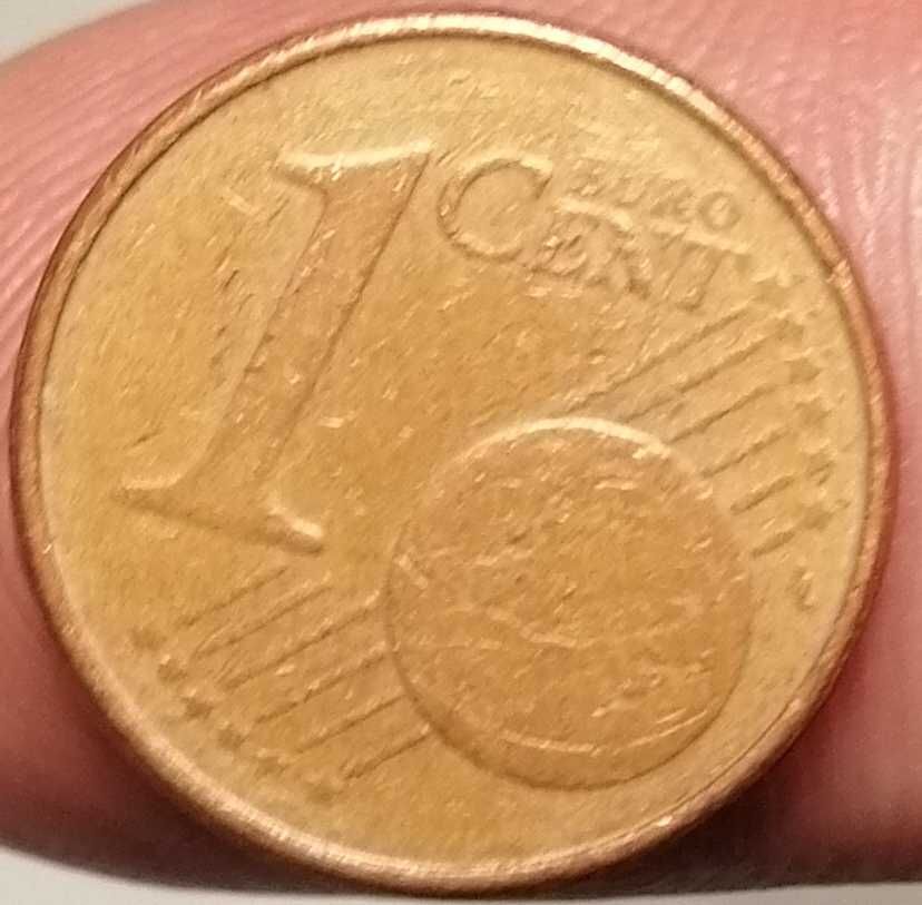 Moeda de 1 cêntimo rara A 2002