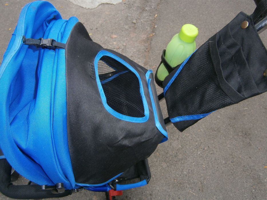 Велосипед-коляска трехколесный с родительской ручкой управления