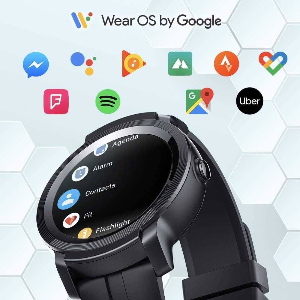 TicWatch E2 Smartwatch AMOLED Android Wear GPS SpO2 połączenia POLSKI
