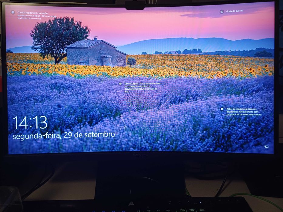 Monitor ASUS TUF VG24VQE 165Hz Curvo como novo