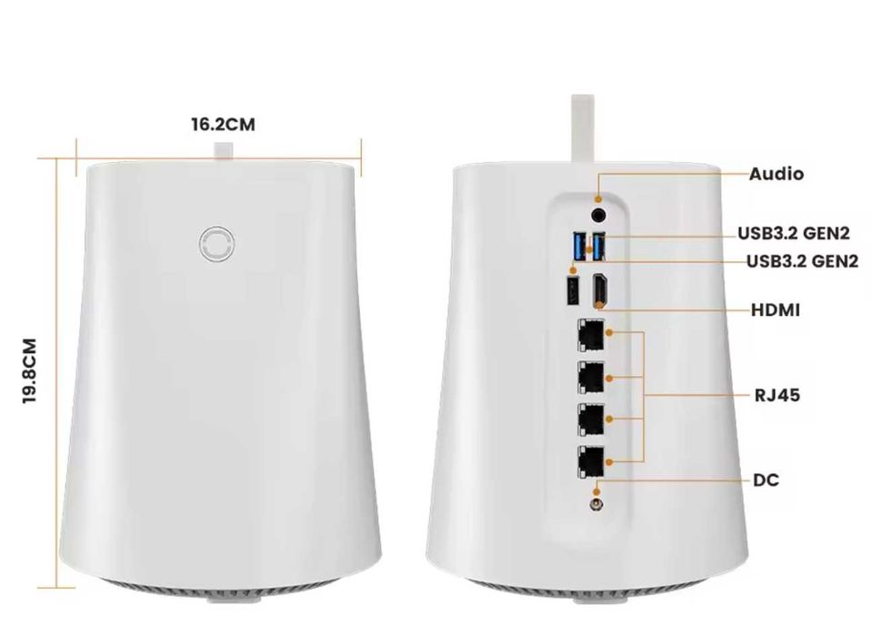 Mini PC / NAS na 2 kieszenie 3.5 cali / Soft router / AMD Athlon 300U