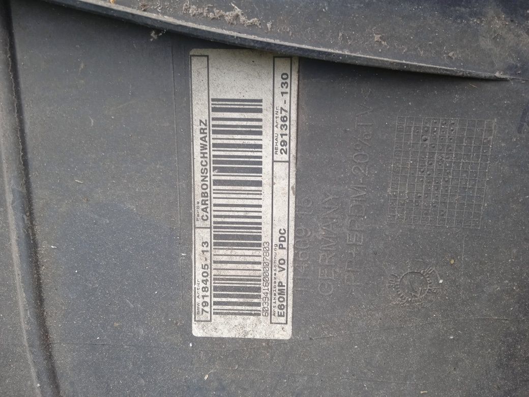 BMW E60 zderzak przód m pakiet carbonschwarz 416