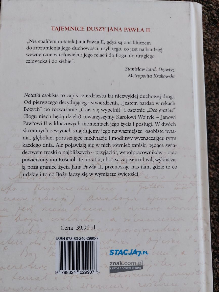 Książka Jana Pawła II Jestem bardzo w rękach Bożych