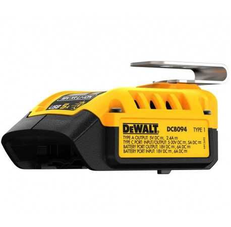 USB адаптер/зарядка для акумуляторів 5A DeWALT DCB094K