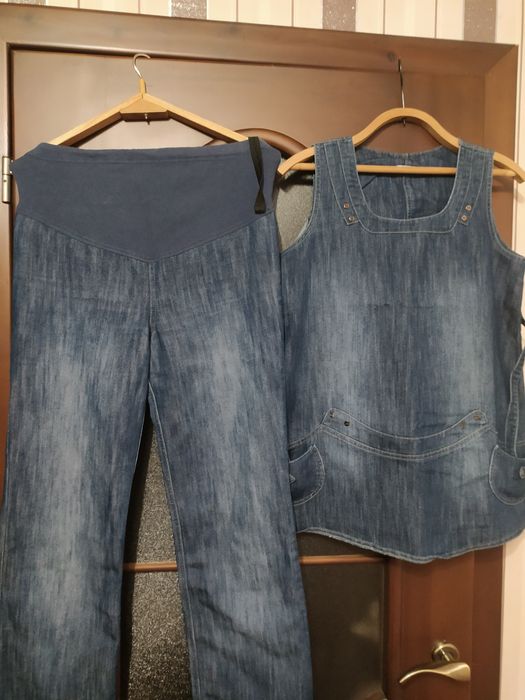 Джинсовый костюм для беременных