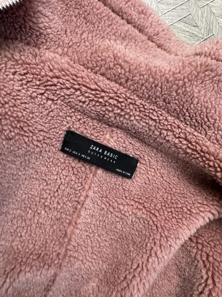 Дубленка Zara рожева