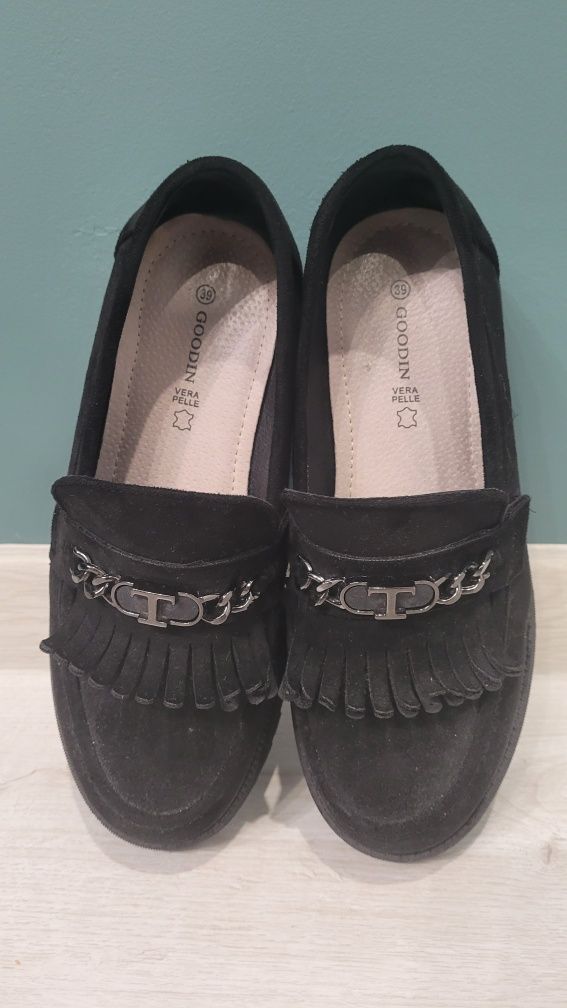 Loafersy mokasyny na platformie