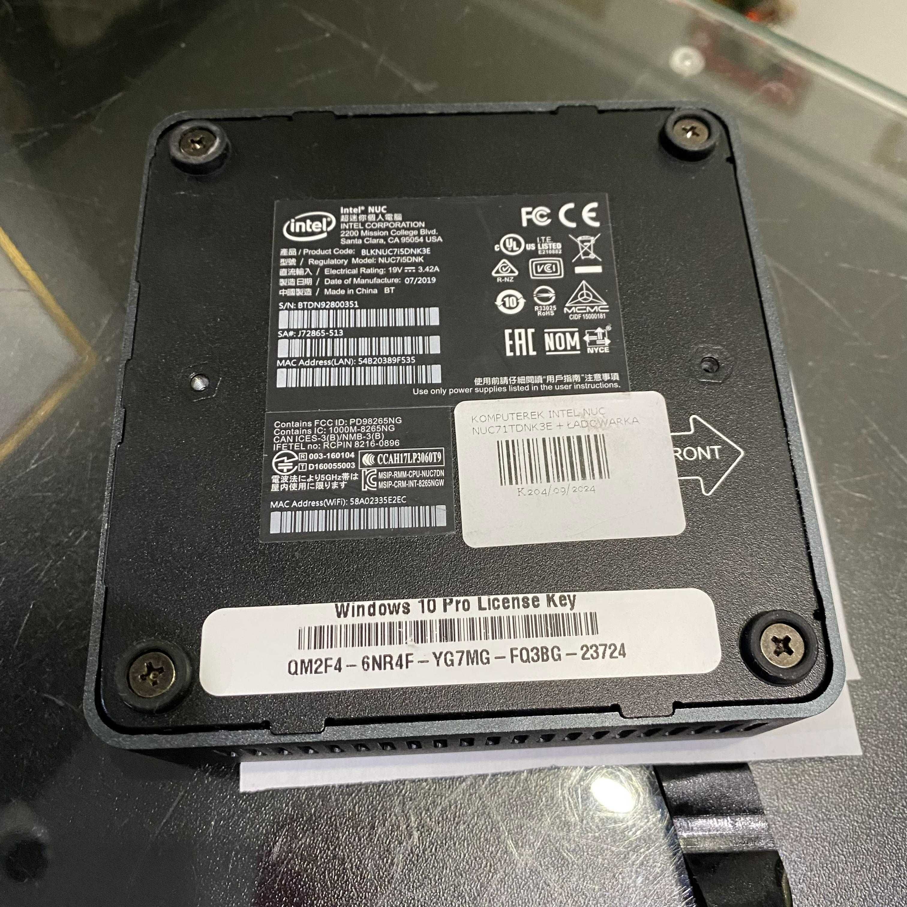 Mały Komputer Stacjonarny Intel Nuc 12GB 256GB I5