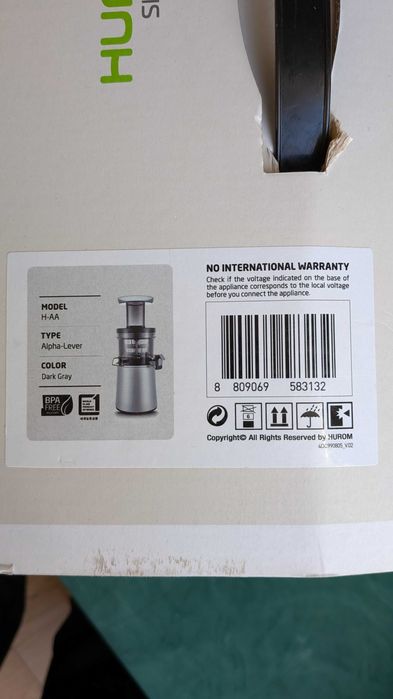 Wyciskarka wolnoobrotowa Hurom H-AA Dark Grey