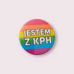 Przypinka LGBT „Jestem z KPH” – tęczowa