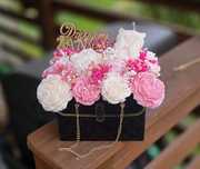 Flower box candle  dziem nauczyciela