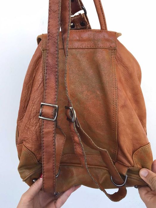 Сумка-рюкзак Valentini из  кожи, цвет МЕДОВЫЙ, производство Италия