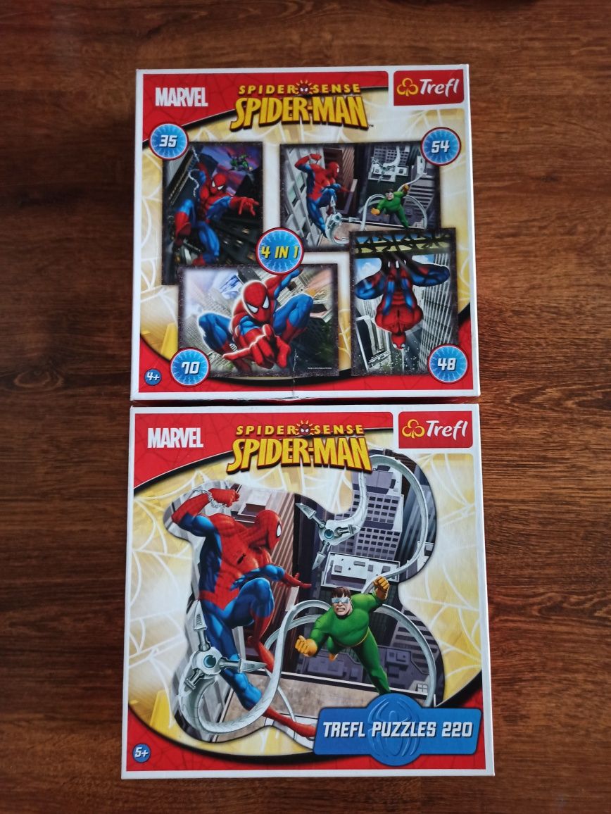 Puzzle 2 x spiderman i Auta