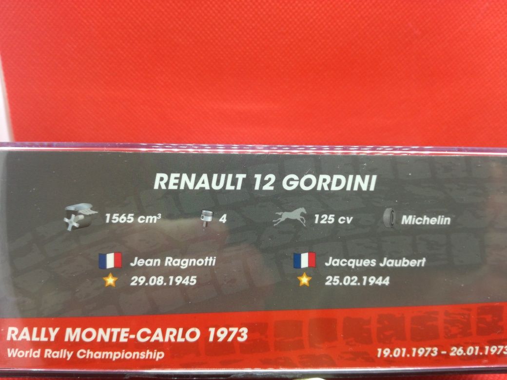 N.157 Miniaturas Renault 12 e Simca 1000 Rally Monte Carlo 1973 novos